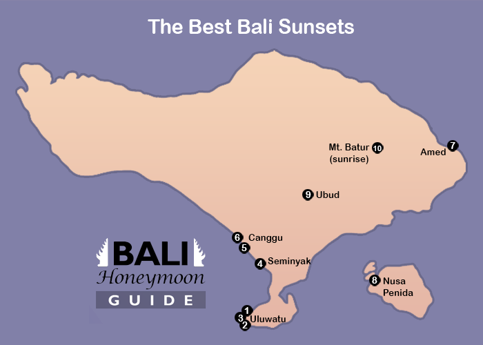 Bali's ten best Sunset Destinations.