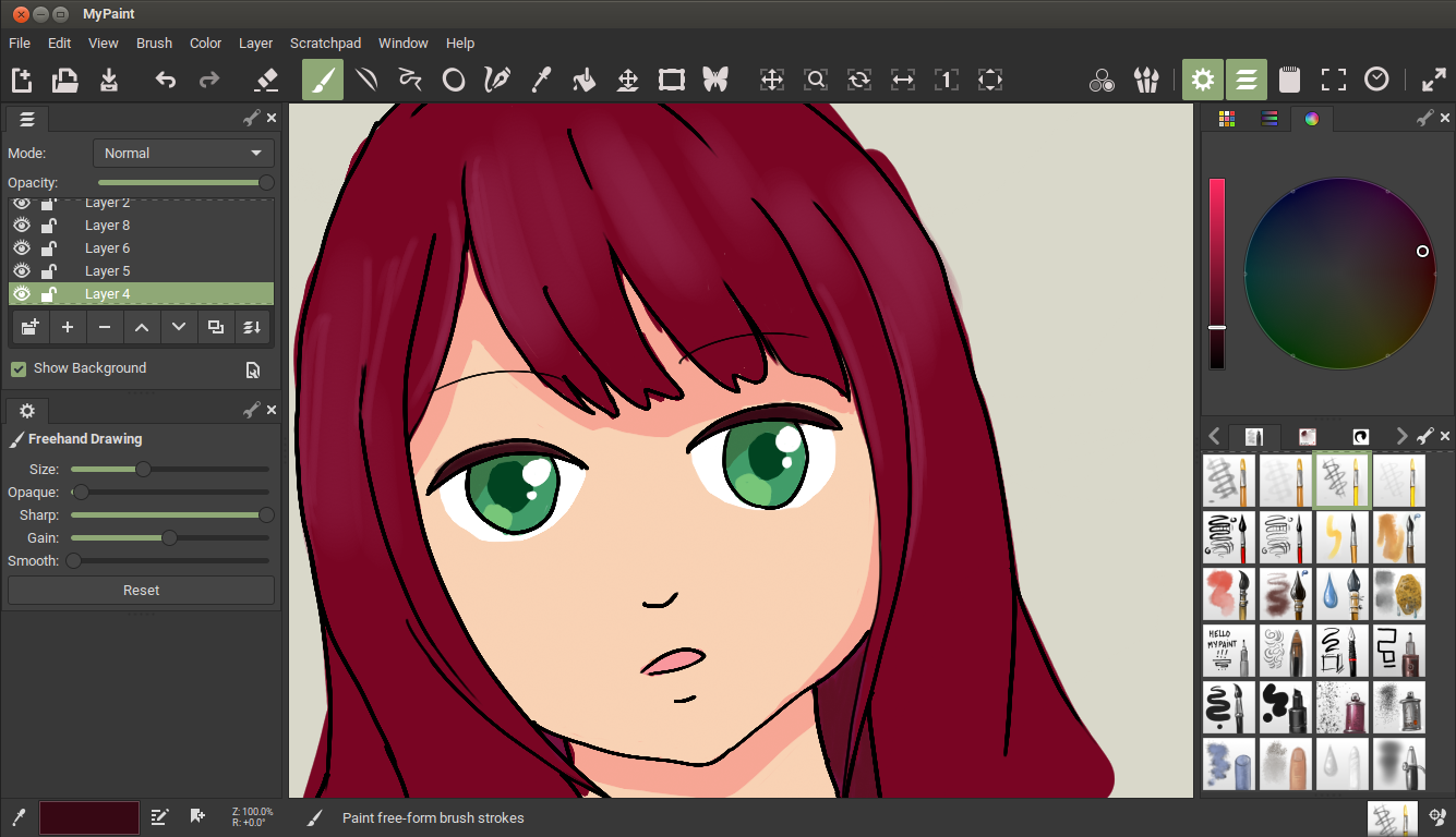 Menggambar Anime di MyPaint