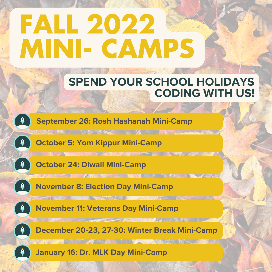 featured image thumbnail for post Fall 2022 Coding Mini-Camps