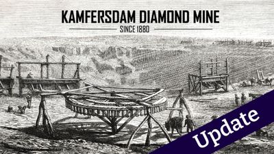 Etching of Kamsferdam Diamond Mine