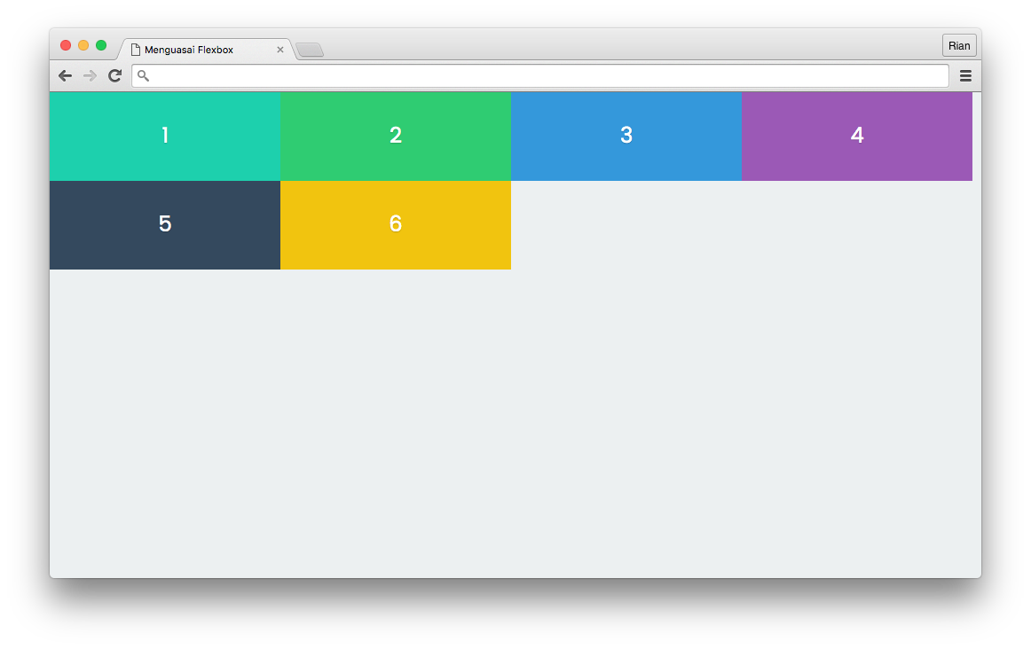 Meratakan item-item diawal cross axis