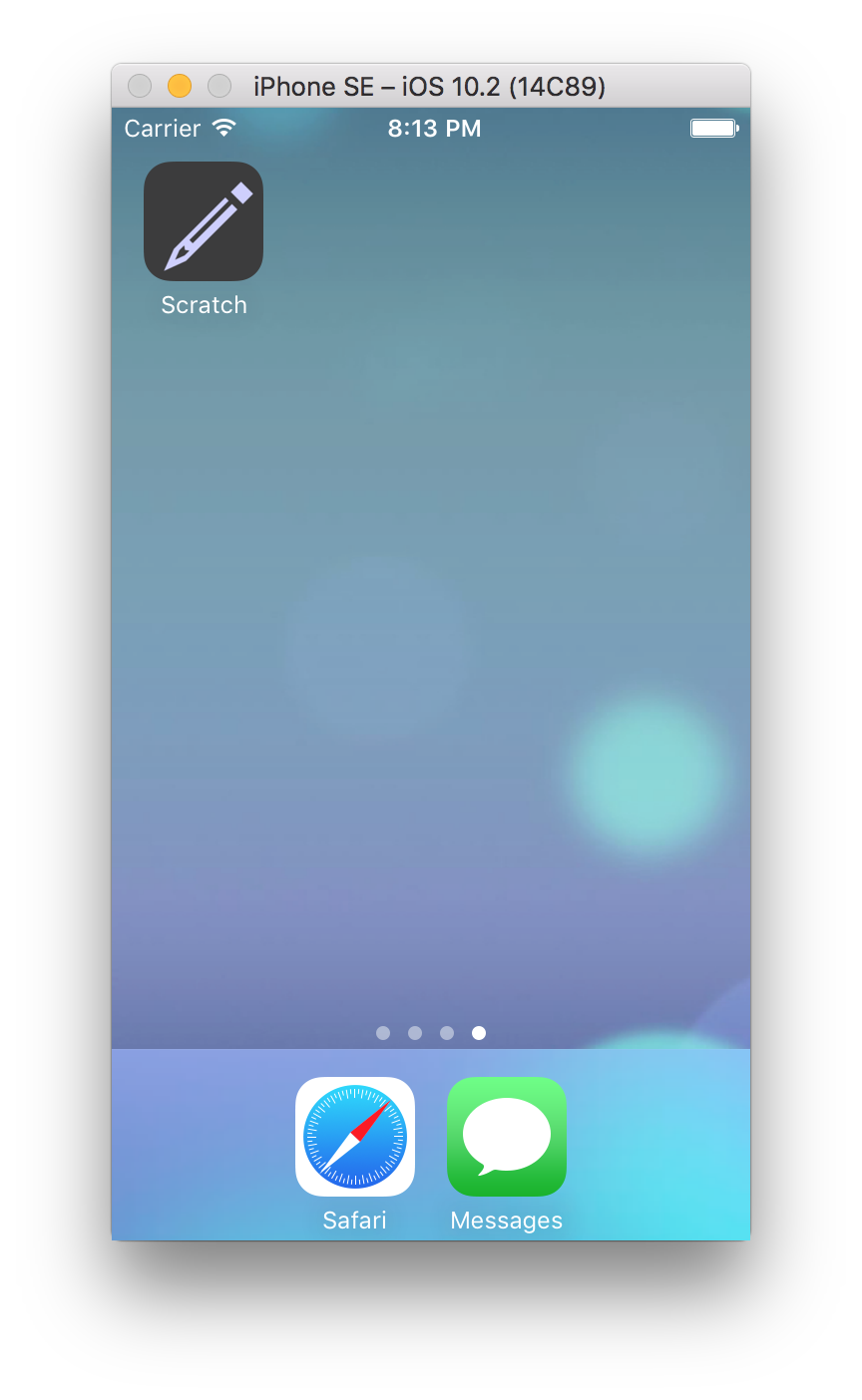 Mobile app homescreen screenshot