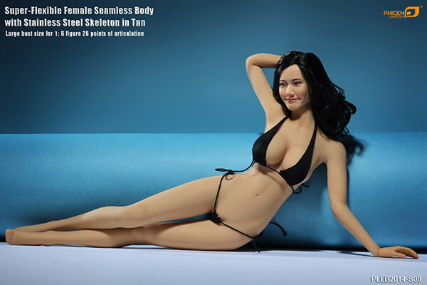 TBLeague PLLB2014-S08 Super-Flexible Female Seamless Body with Stainless Steel Skeleton in Tan/big bust size for 1/6th Scale Figure TBLeague PLLB2014-S08 Super-Flexible Female Seamless Body with Stainless Steel Skeleton in Tan/big bust size for 1/6th Scale Figure