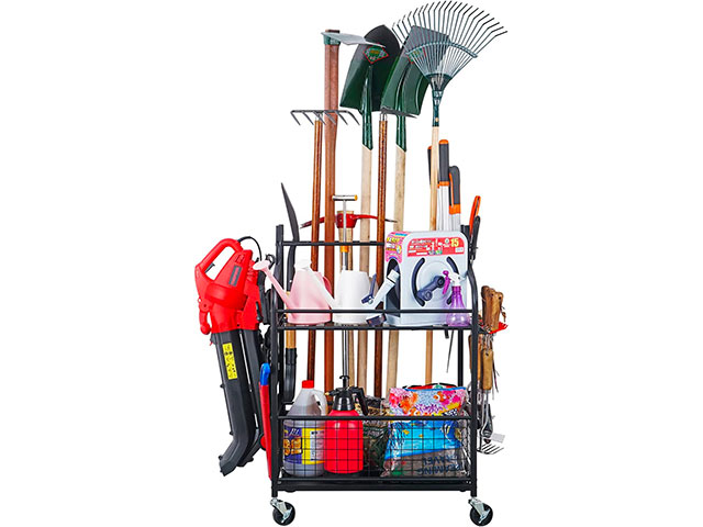 A large tool rack organizer that can hold everything Nerf for you