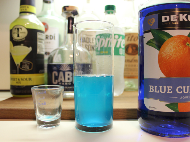 Step Seven: Adding the Blue Curacao