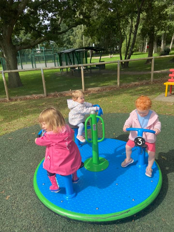 Playing in the park