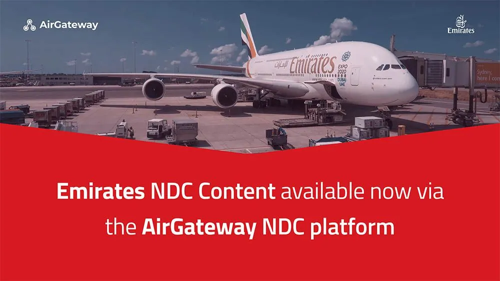 Emirates NDC Content made available through our travel aggregation platform