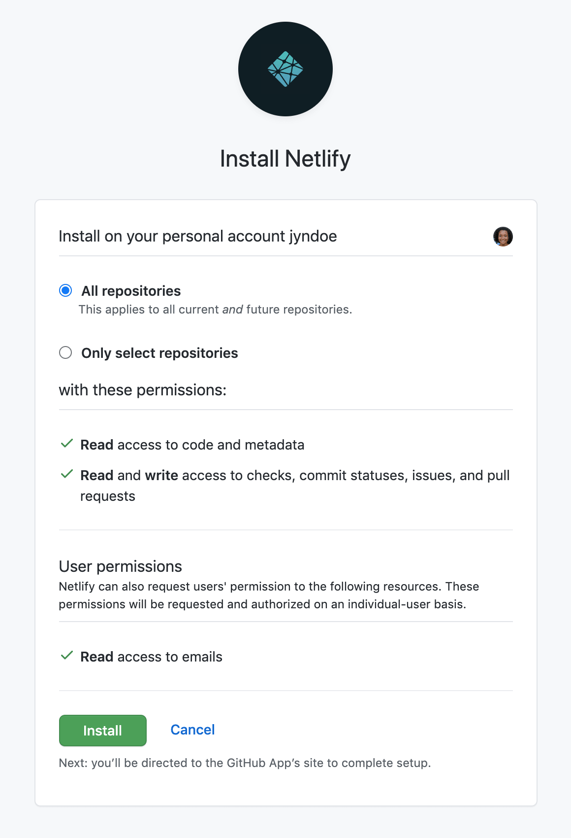 Repository Permissions And Linking Netlify Docs