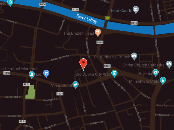 Vaults Live - Dublin Tourist Attraction - Map