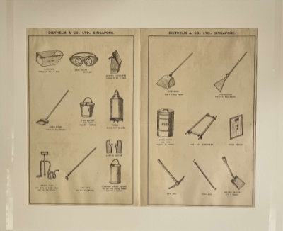 A poster with illustrations of sundry items and equipment.