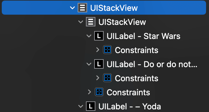 Nested UIStackView