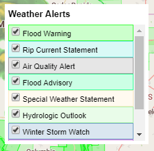 Weather Alert Legend Control
