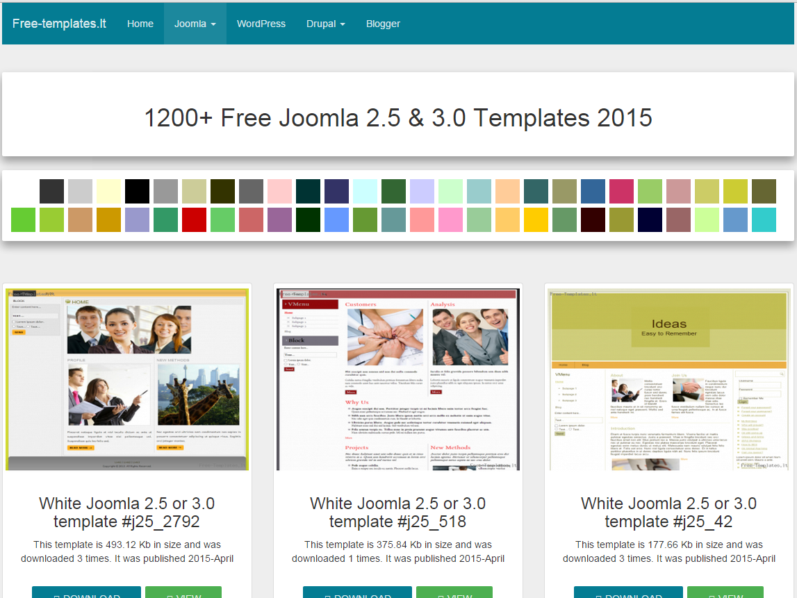 1200+ Free Joomla 2.5 & 3.0 Templates 2015