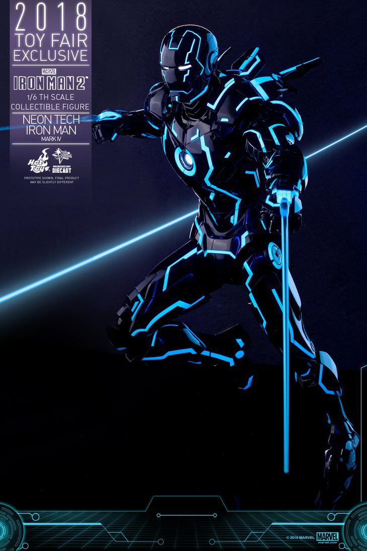 Hot Toys Iron Man 2 MMS485D24 Neon Tech Iron Man Mark IV 1/6th