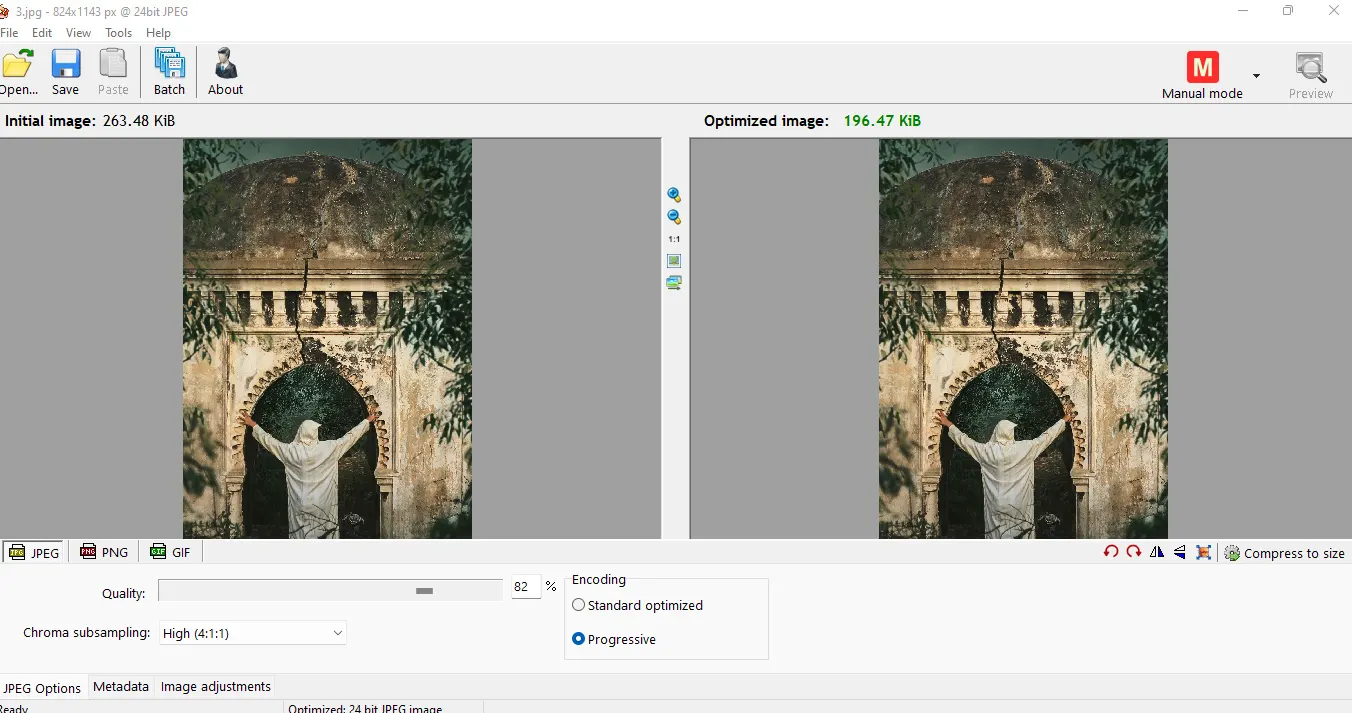 How to Optimize JPG images for the Web
