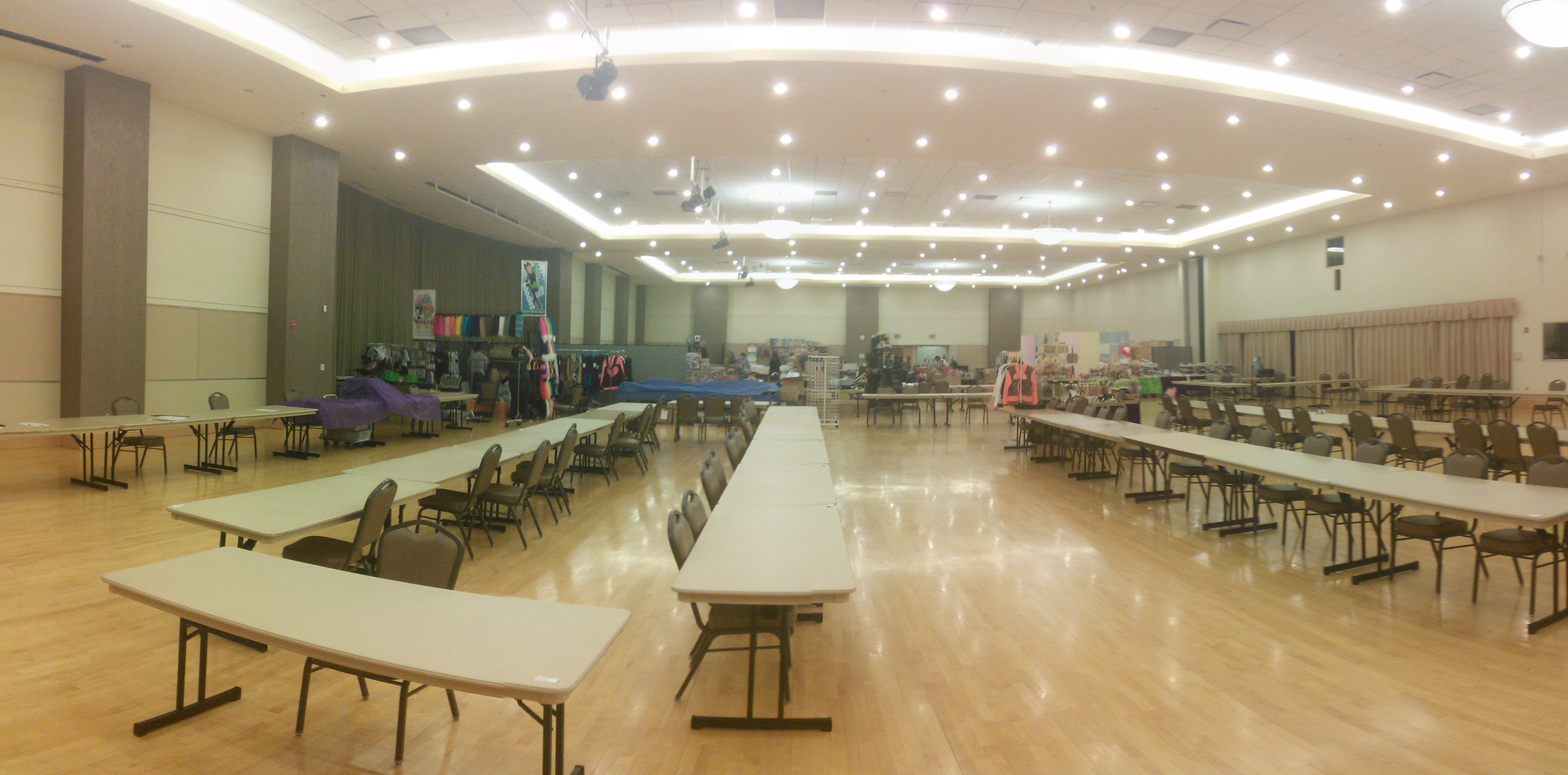 Setting up artists alley the night before Animarathon XIII.