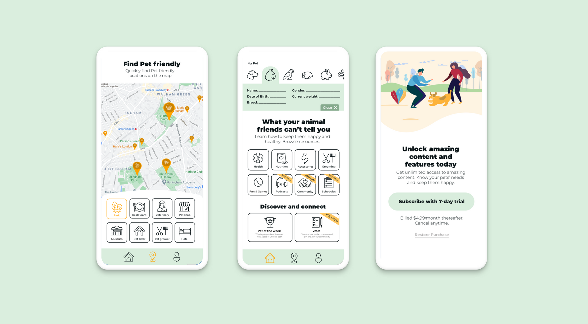 App screen