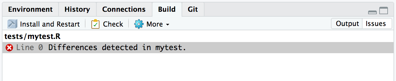 RStudio shinytest failed results