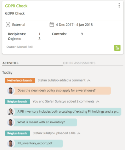 Assessment Activity Stream Assessment Activity Stream