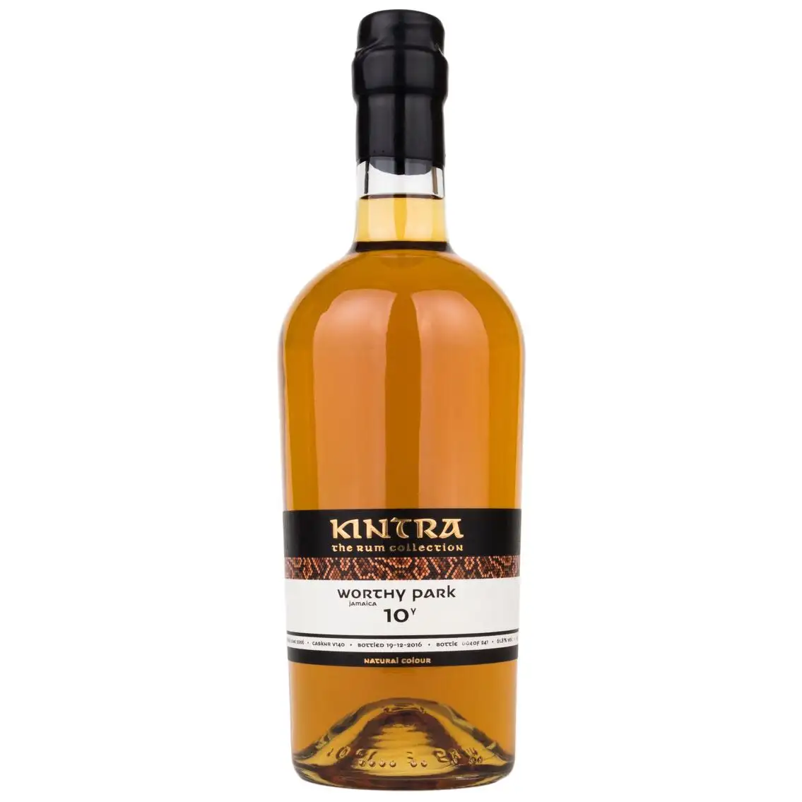 Image of the front of the bottle of the rum 10Y