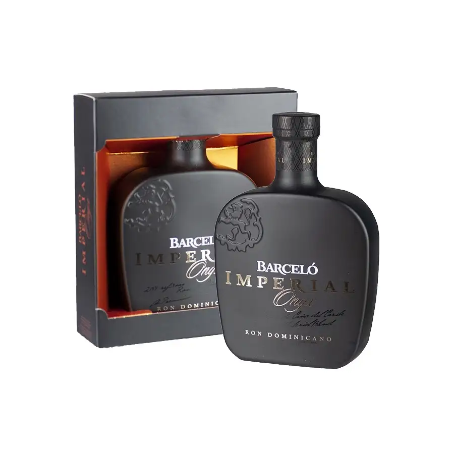 Image of the front of the bottle of the rum Ron Barceló Imperial Onyx
