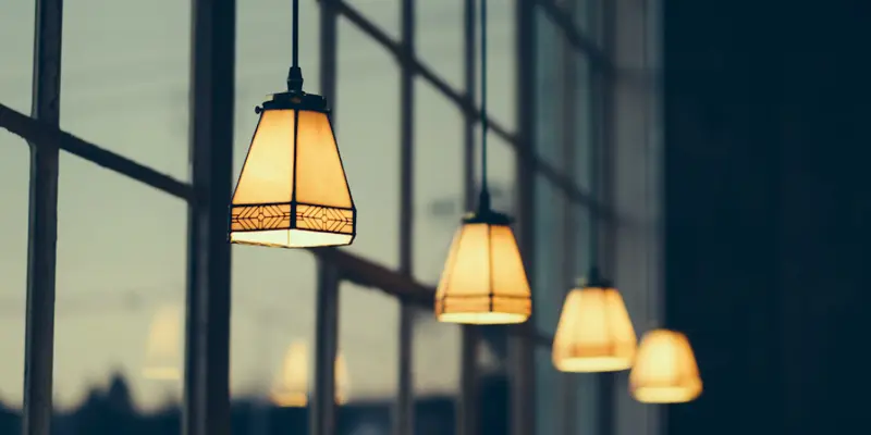 Lights in restaurant