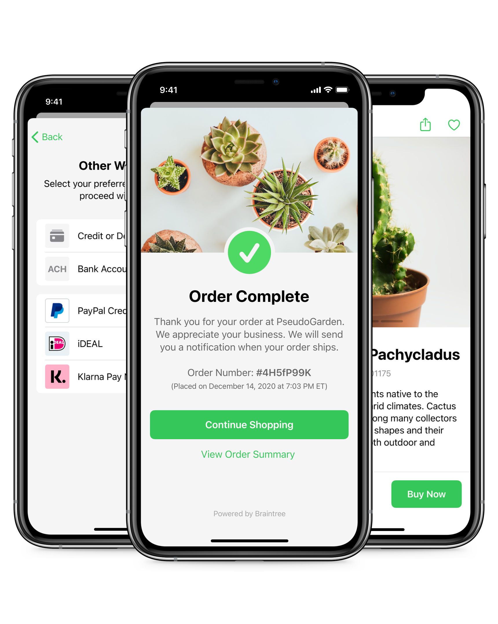 Braintree - Drop-In Native Customization Options - Green