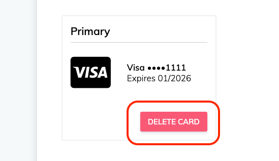 Delete your card
