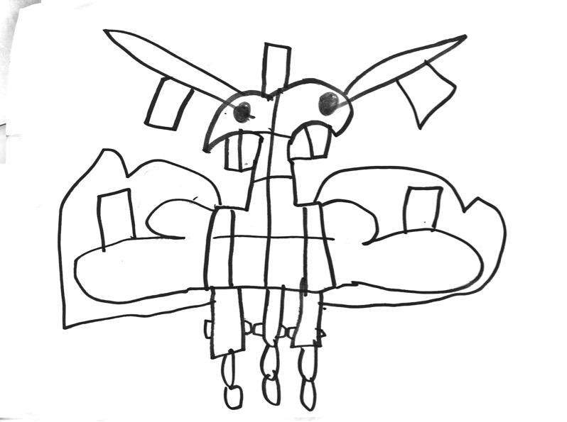 Robot Plane Coloring Page