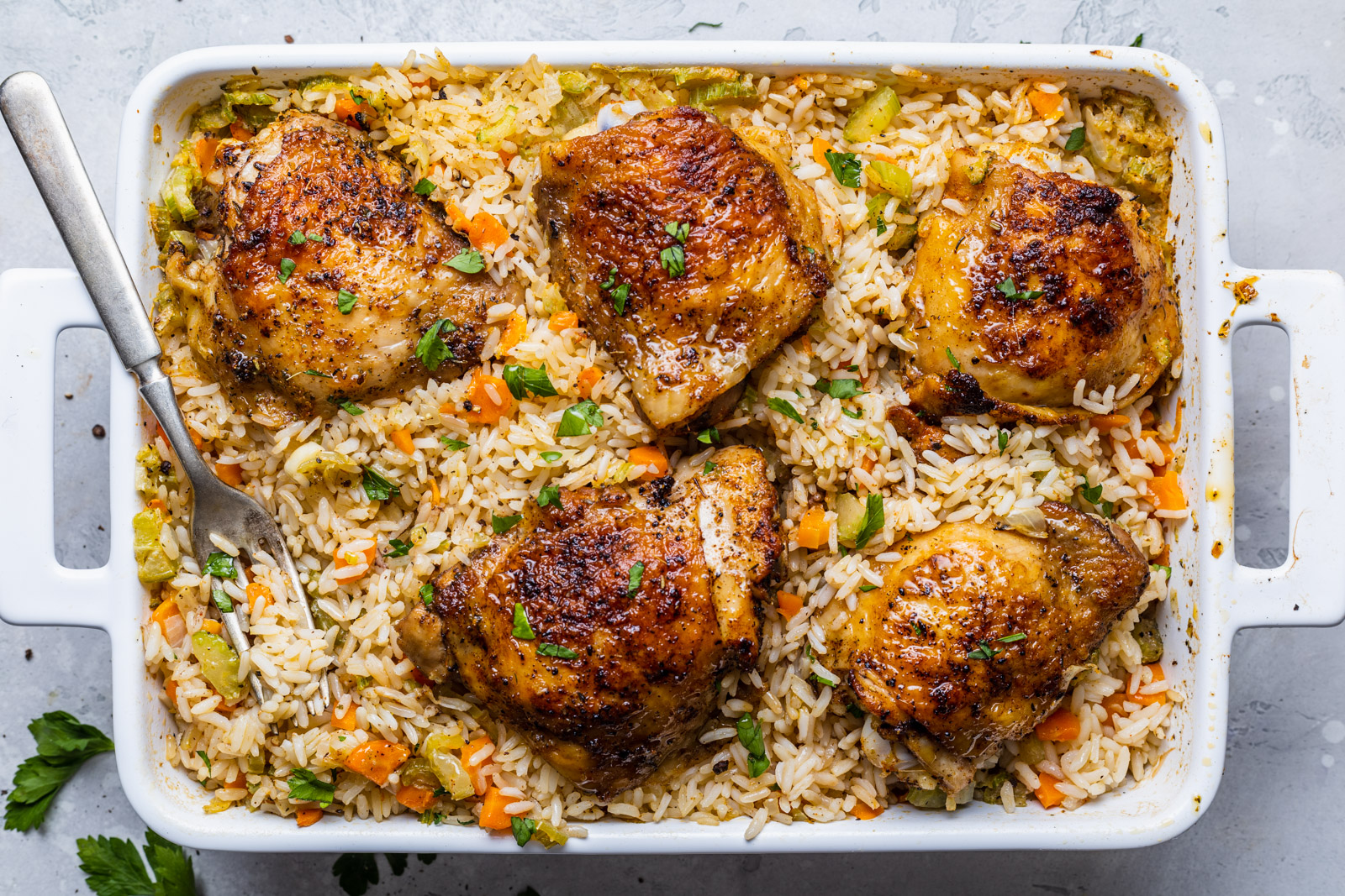 Mom's Roasted Chicken And Rice