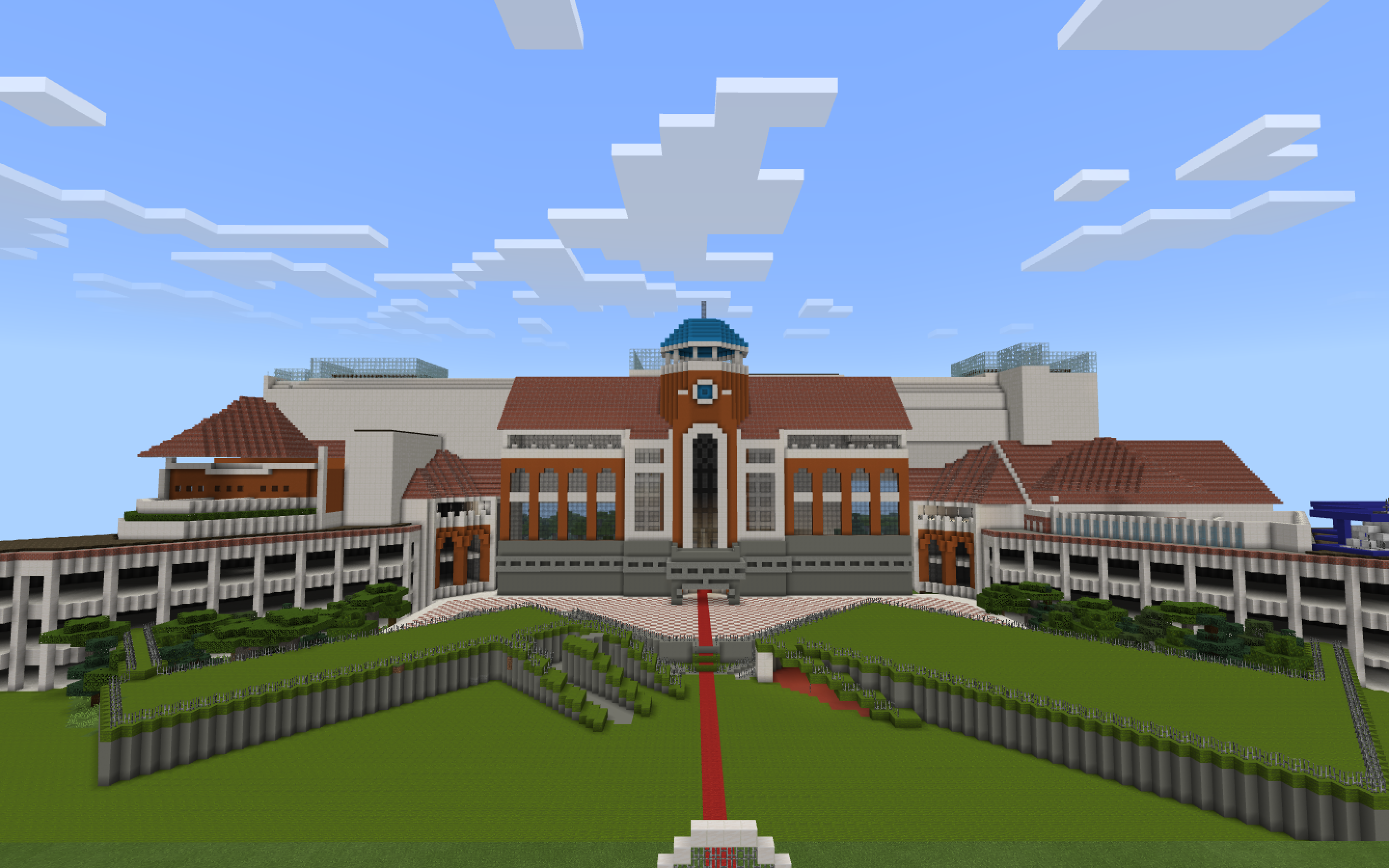 NGHS campus in Minecraft