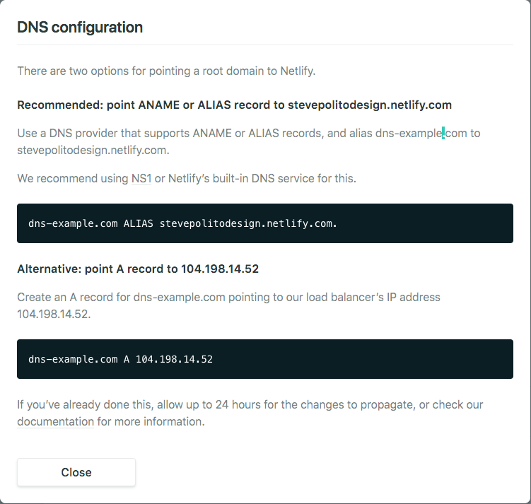 Netlify DNS Recommendations