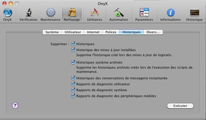 onyx supprimer fichiers temporaires
