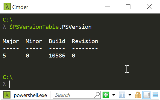 Getting the PowerShell version