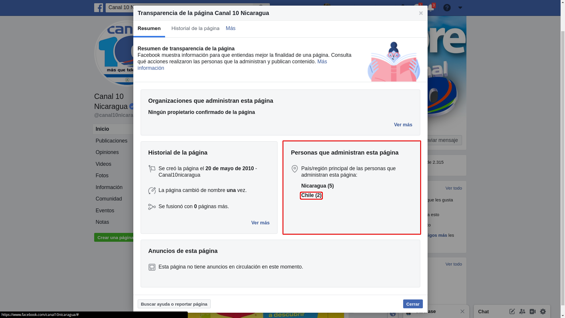 Canal 10 es administrado desde Chile y Nicaragua