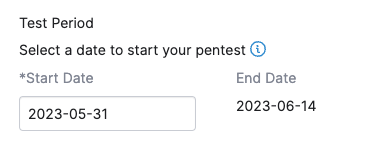 Set a start date for your pentest