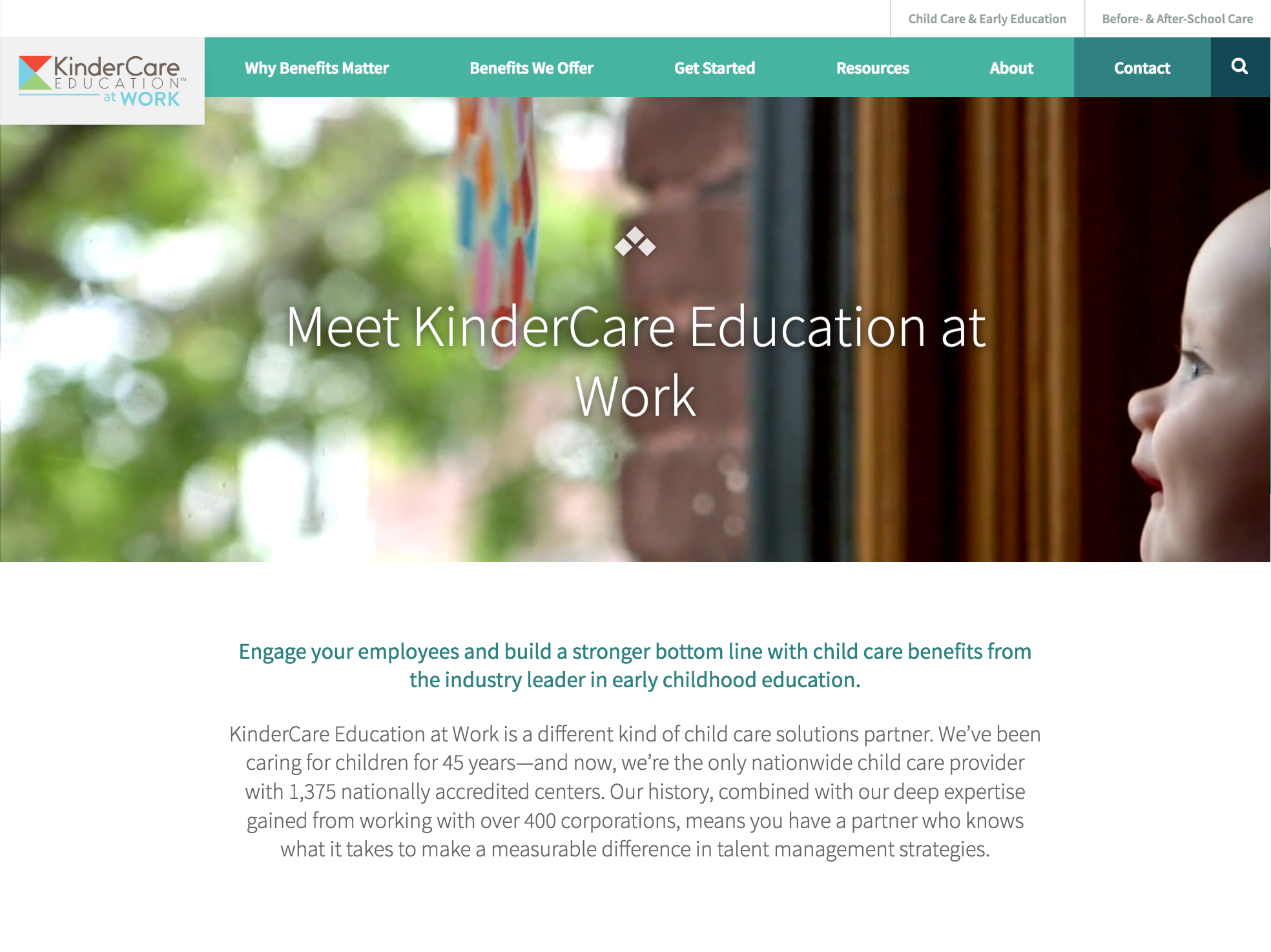 KinderCare at Work home page