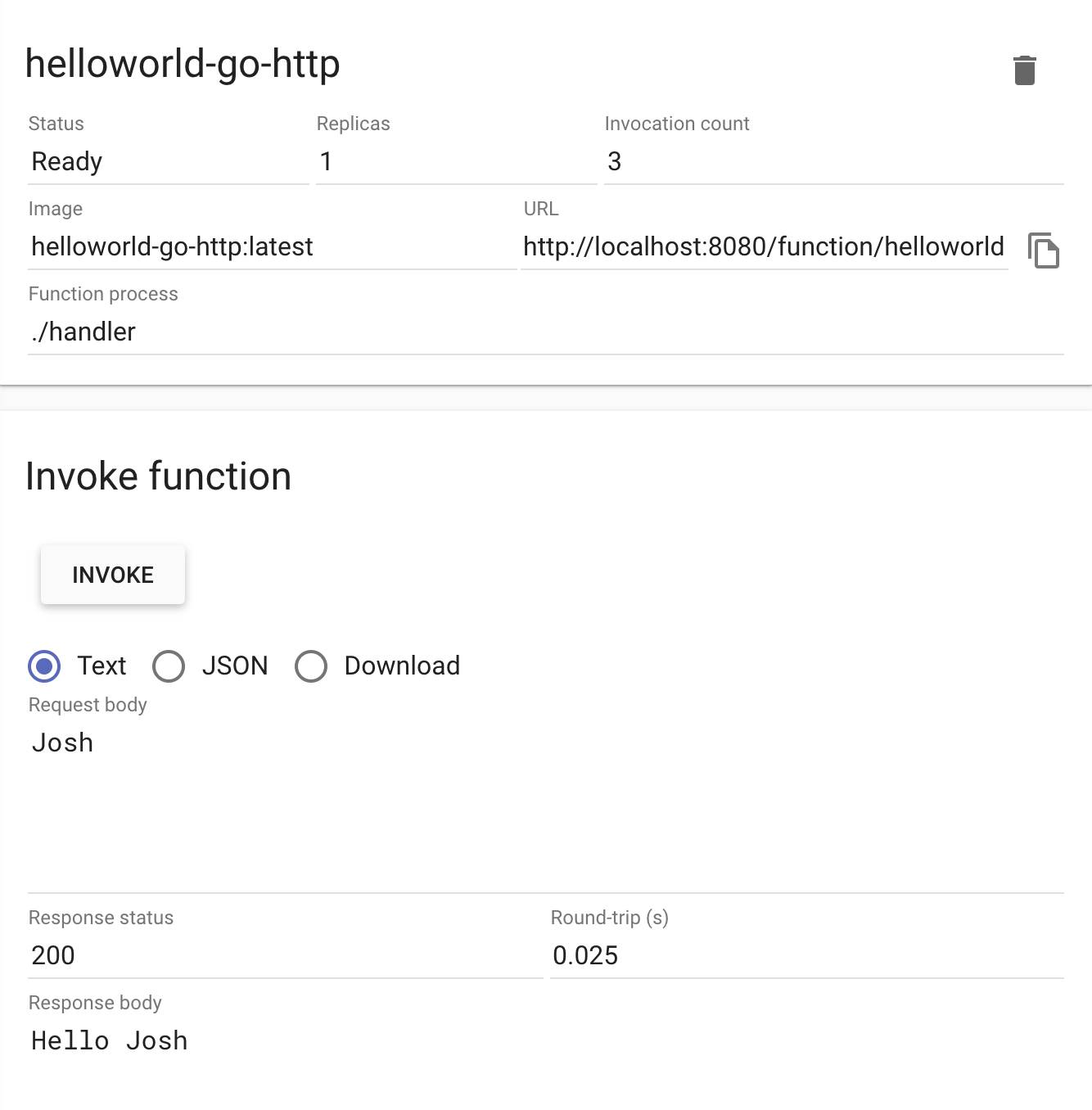 helloworld-go-http Function Invocation helloworld-go-http Function Invocation