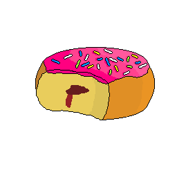 first attempt at jelly donut pixel art
