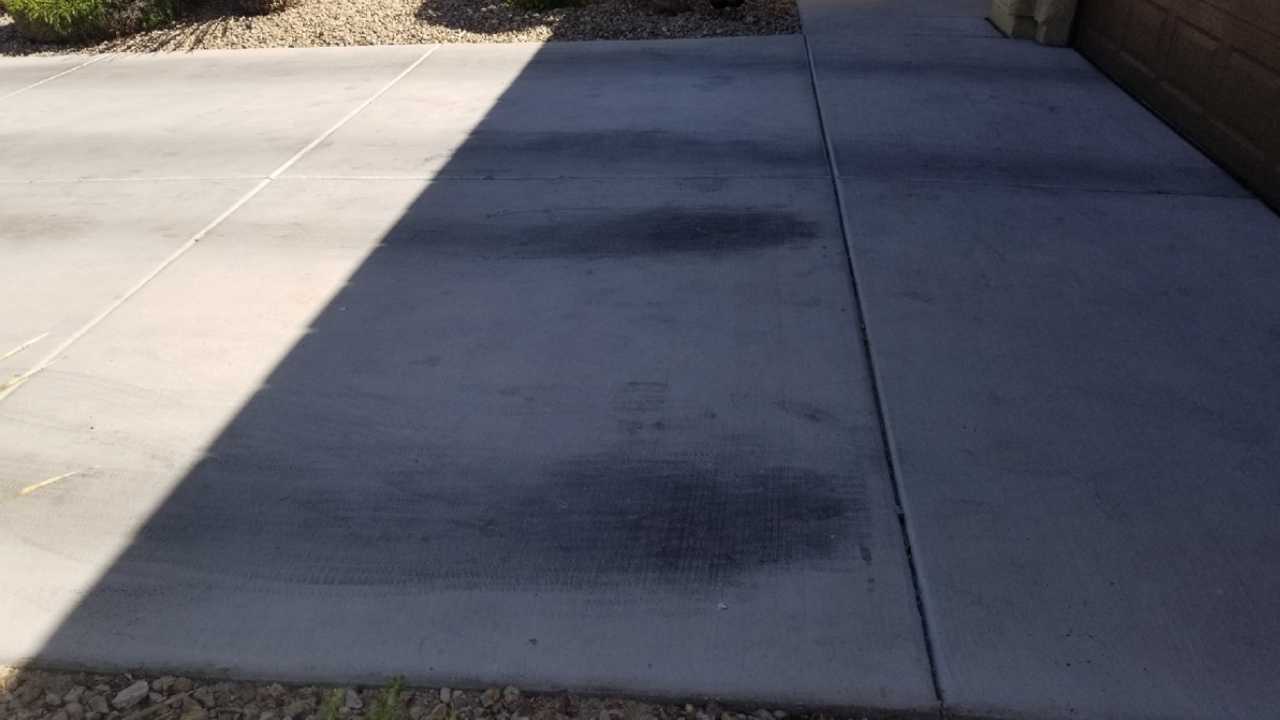 Second driveway before cleaning different angle