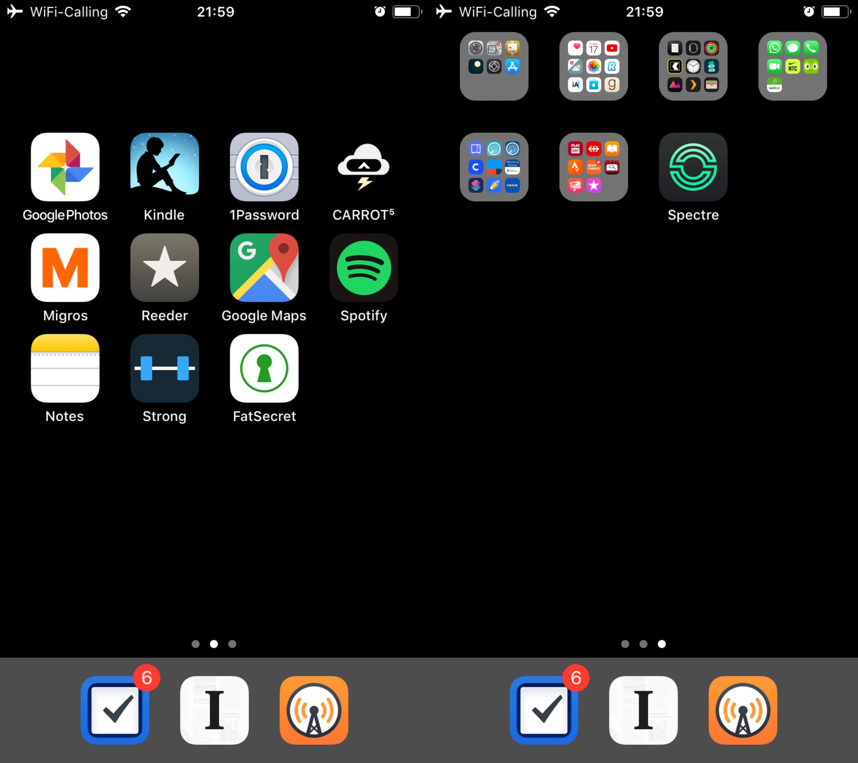 Screenshot of iOS
