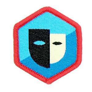 Bag masken spejdermærke