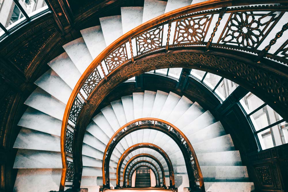 Spiral staircase in Chicago