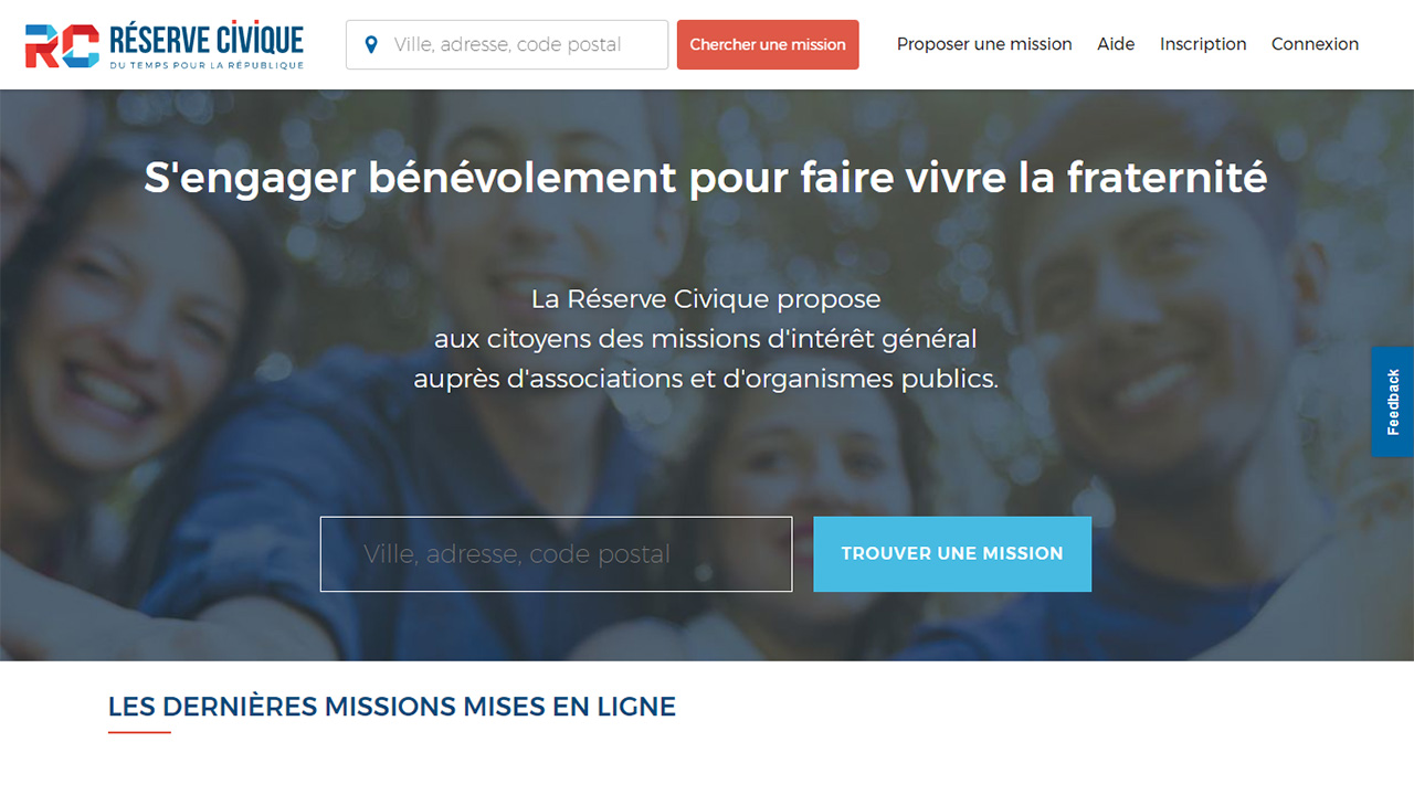 Interface de Réserve civique