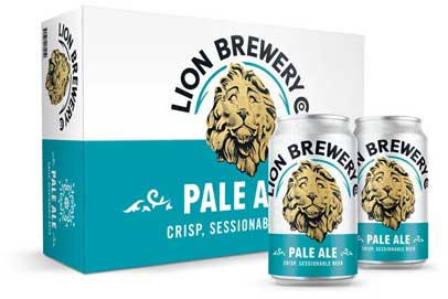 Lion Brewery Company Pale Ale feature the South Bank Lion in the design