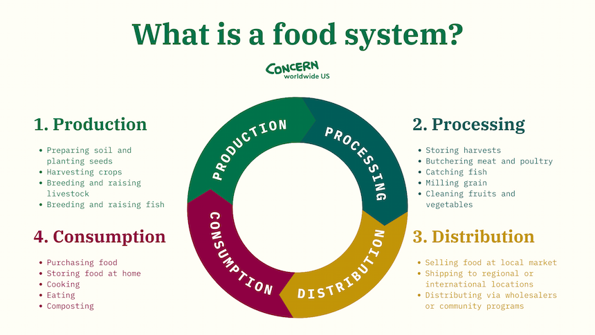 infographic on food systems