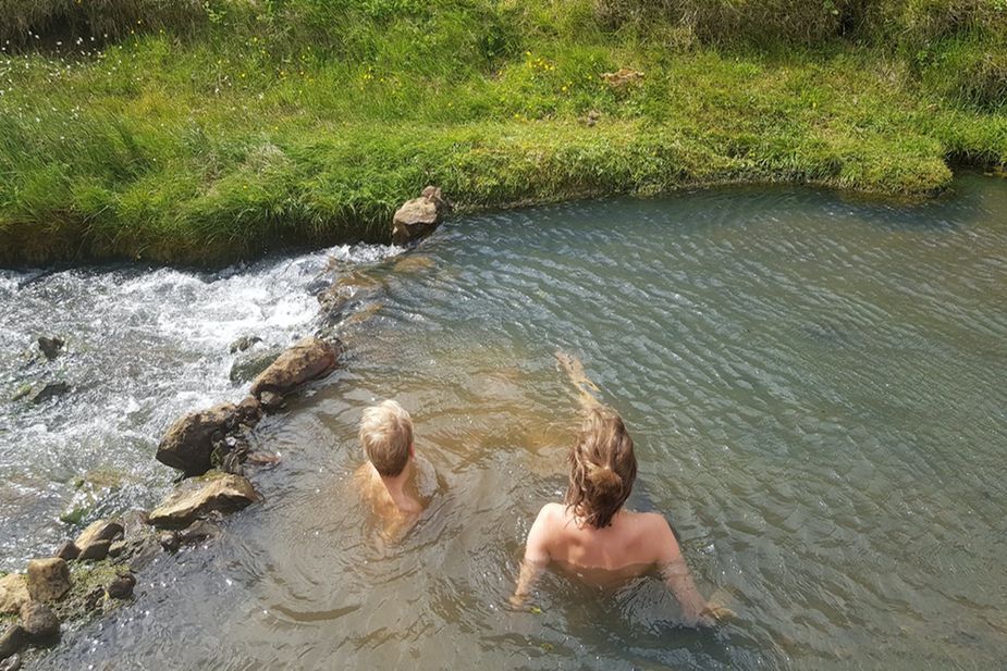 Hot spring, bathing, Iceland,
