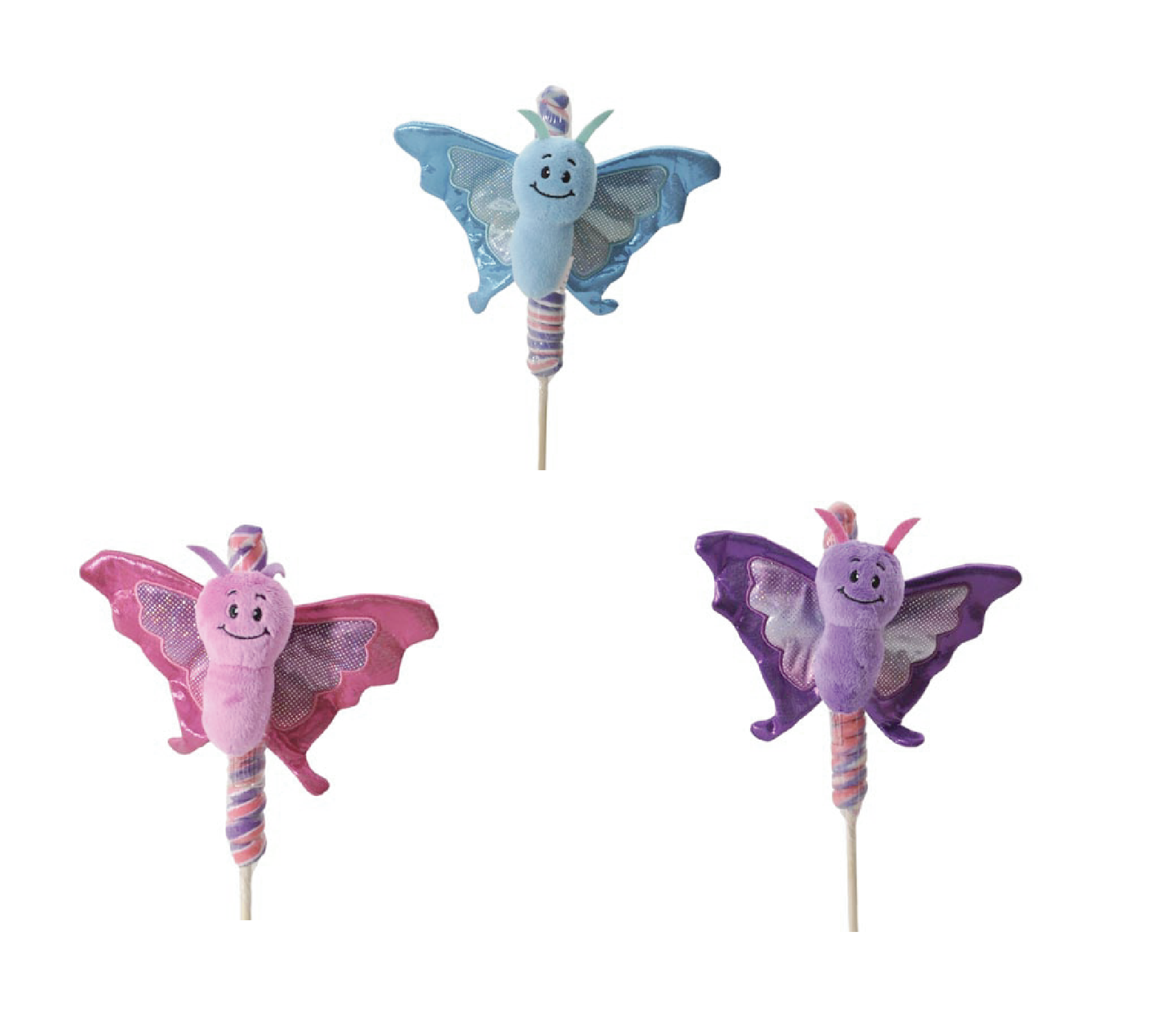 The Petting Zoo: Lolly Plush Butterfly Swallowtail Trio