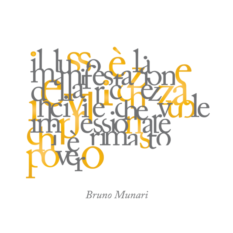 artworks lettering con tagli e incastri tipografici su citazione di Bruno Muntari.