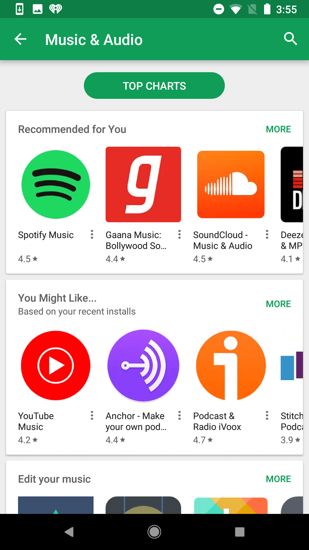 Google Play Categories